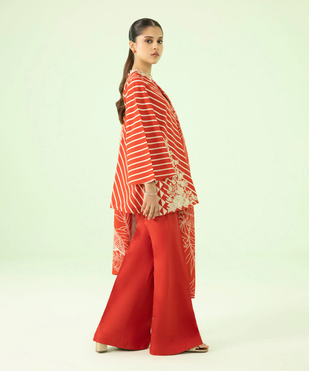 3 Piece - Embroidered Light Khaddar Suit