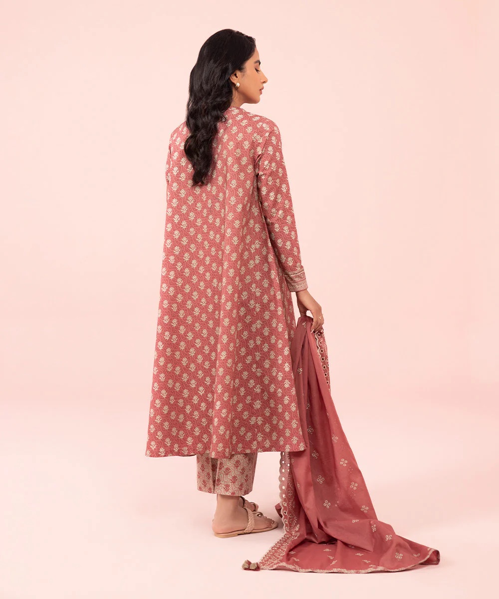 3 Piece - Embroidered Cambric Suit