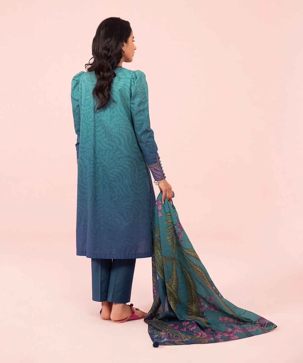 3 Piece - Embroidered Cambric Suit