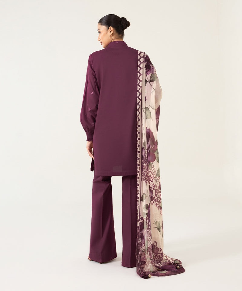 3 Piece - Dyed Embroidered Lawn Suit