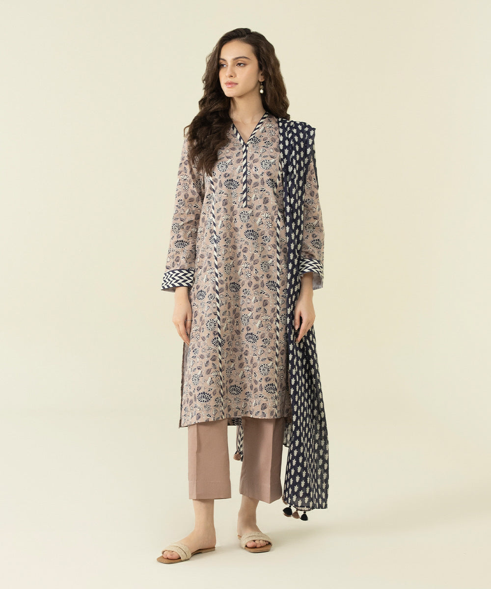 3 Piece - Printed Lawn Suit