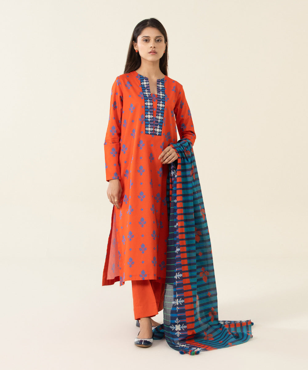 3 Piece - Printed Lawn Suit