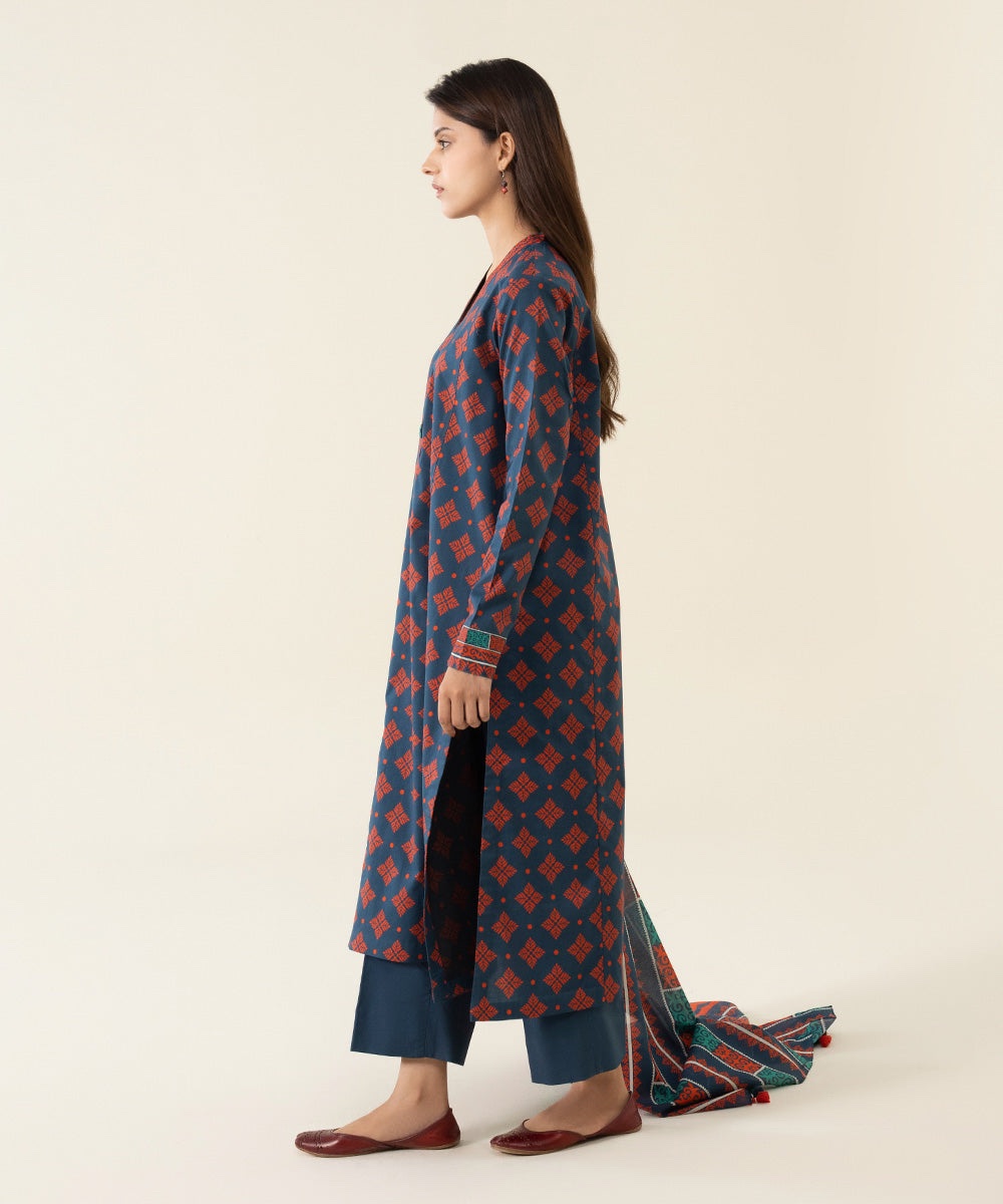 3 Piece - Printed Lawn Suit