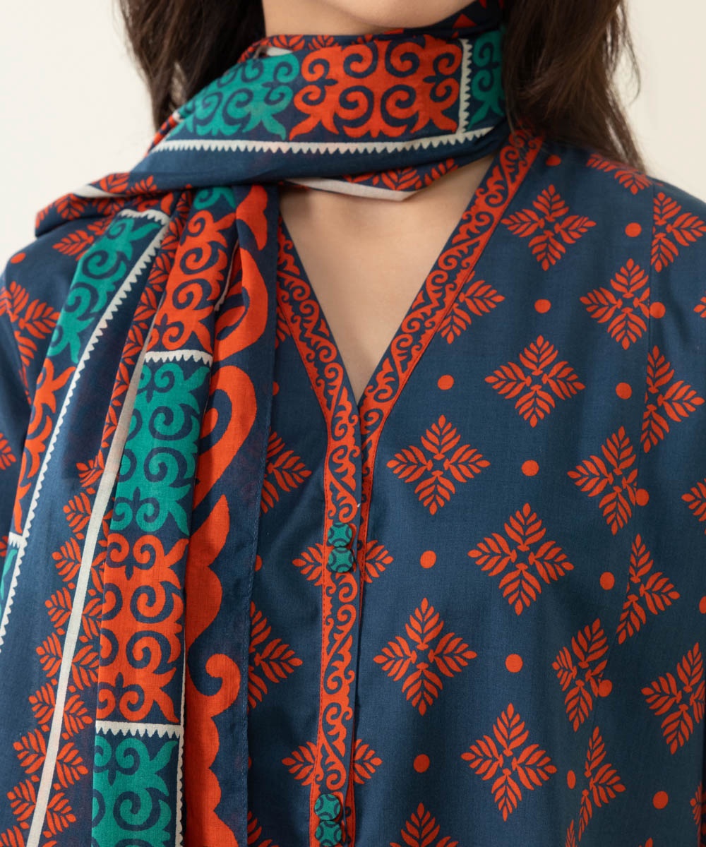 3 Piece - Printed Lawn Suit