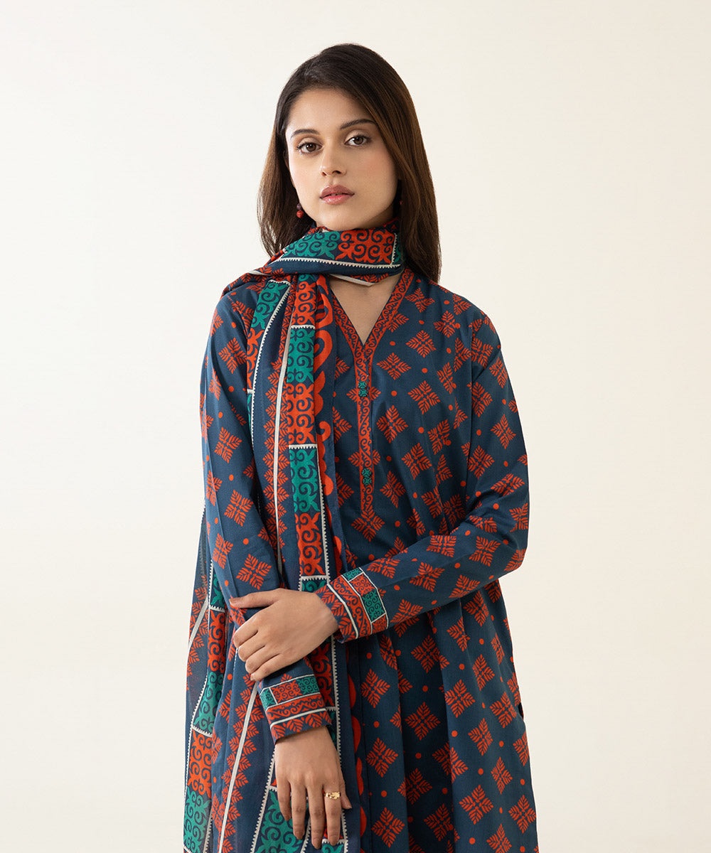 3 Piece - Printed Lawn Suit