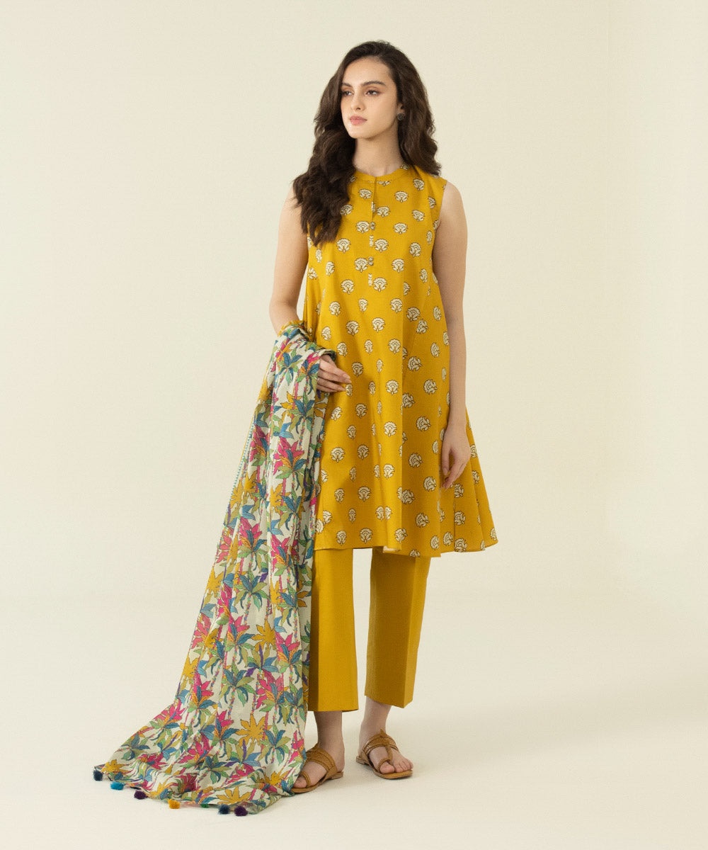 3 Piece - Printed Lawn Suit