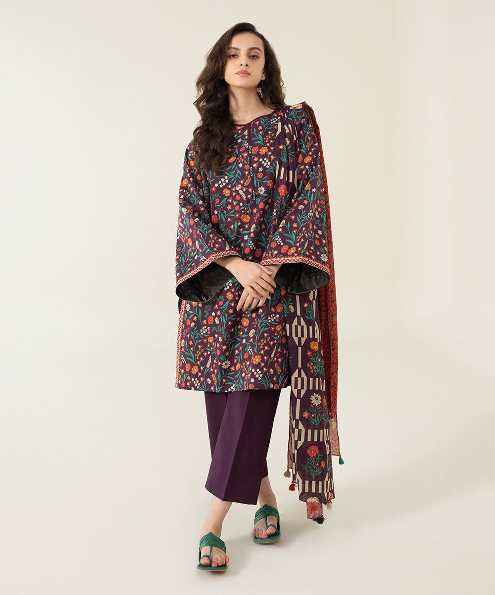 3 Piece - Printed Lawn Suit