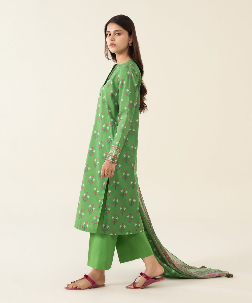 3 Piece - Printed Lawn Suit