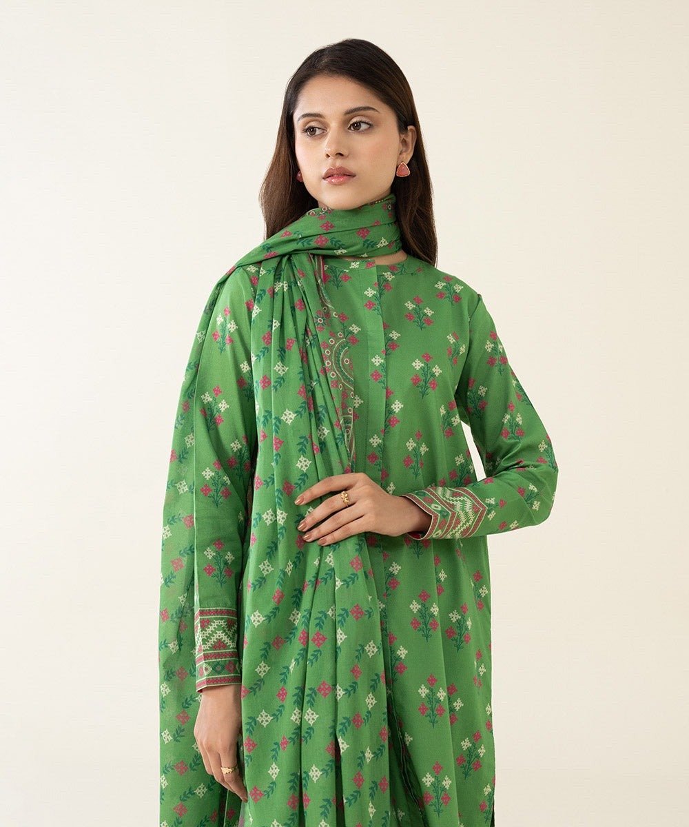 3 Piece - Printed Lawn Suit