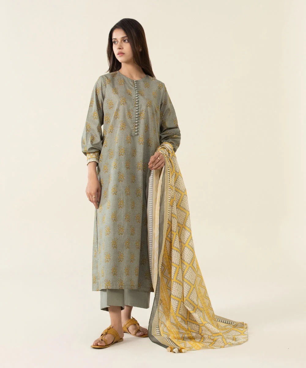 3 Piece - Printed Lawn Suit