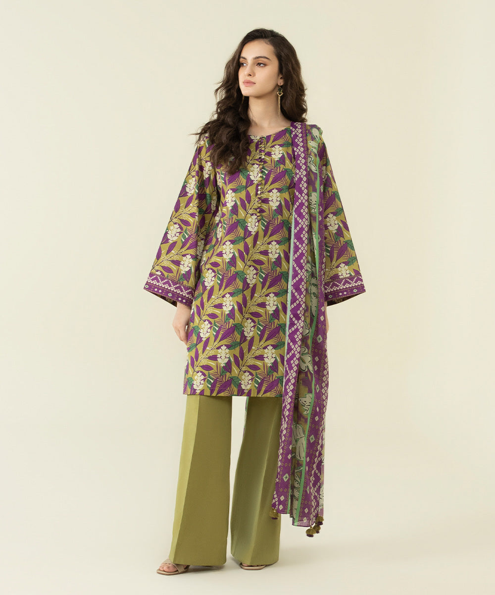 3 Piece - Printed Lawn Suit