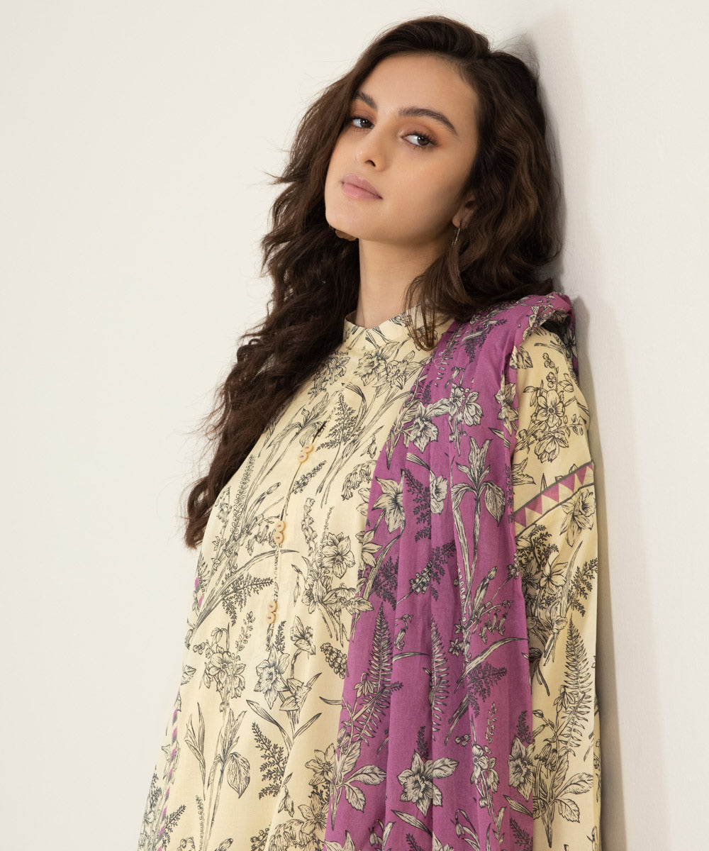 3 Piece - Printed Lawn Suit