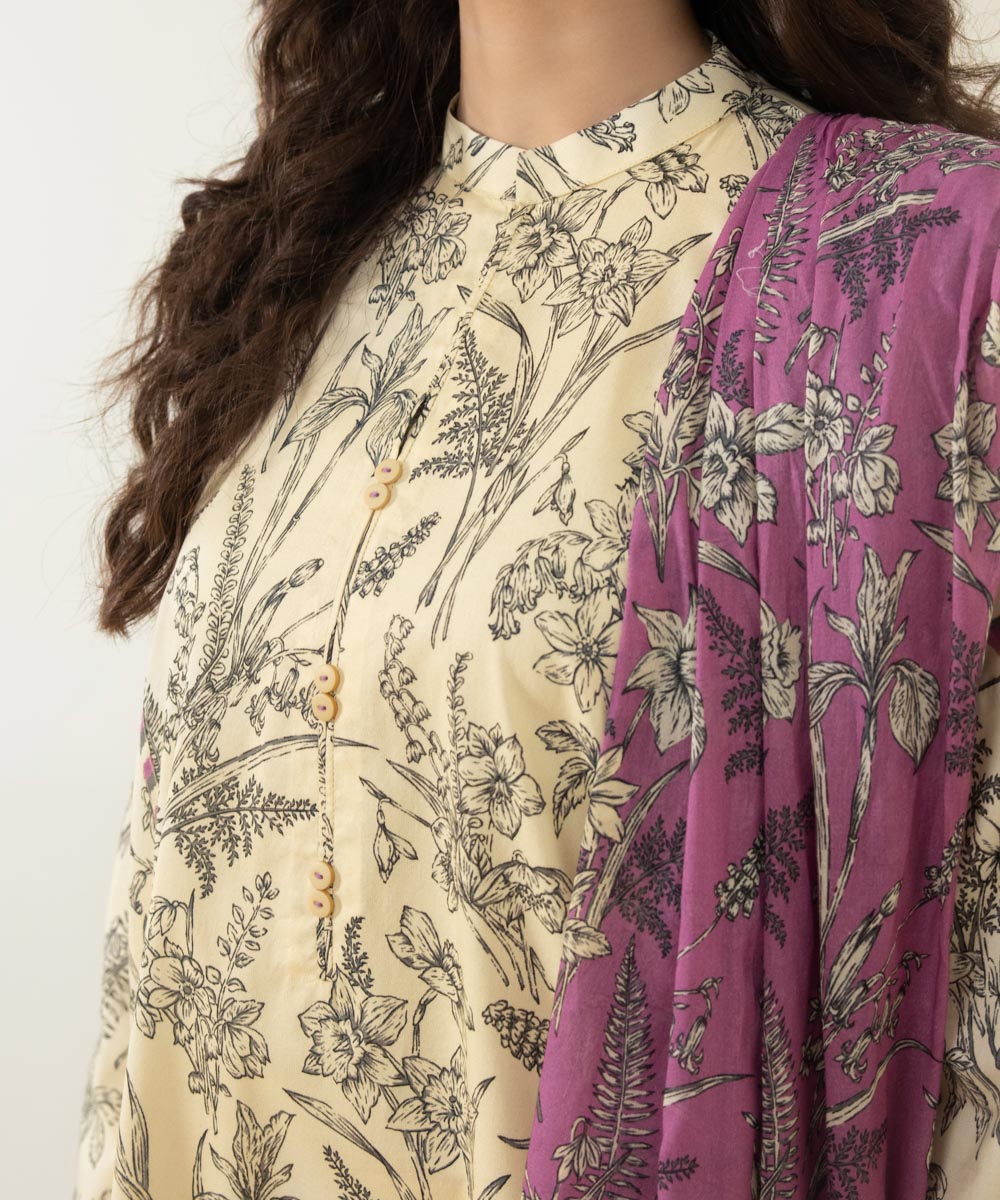3 Piece - Printed Lawn Suit