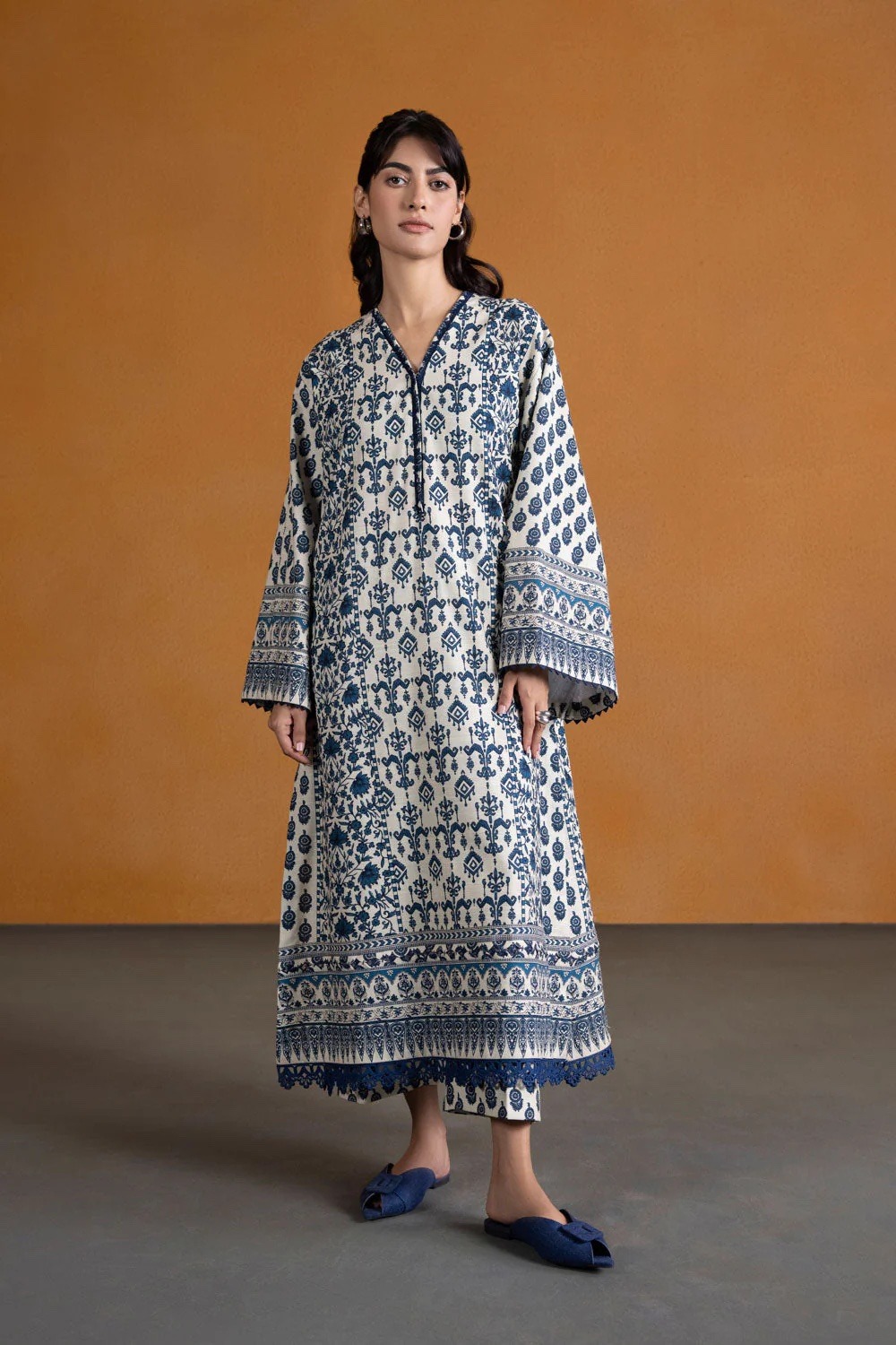 2 Piece - Printed Khaddar Suit