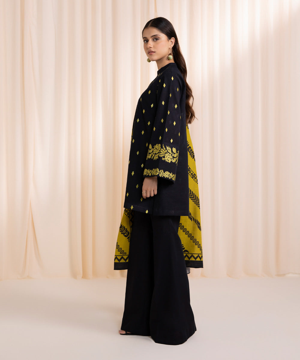 3 Piece - Embroidered Khaddar Suit
