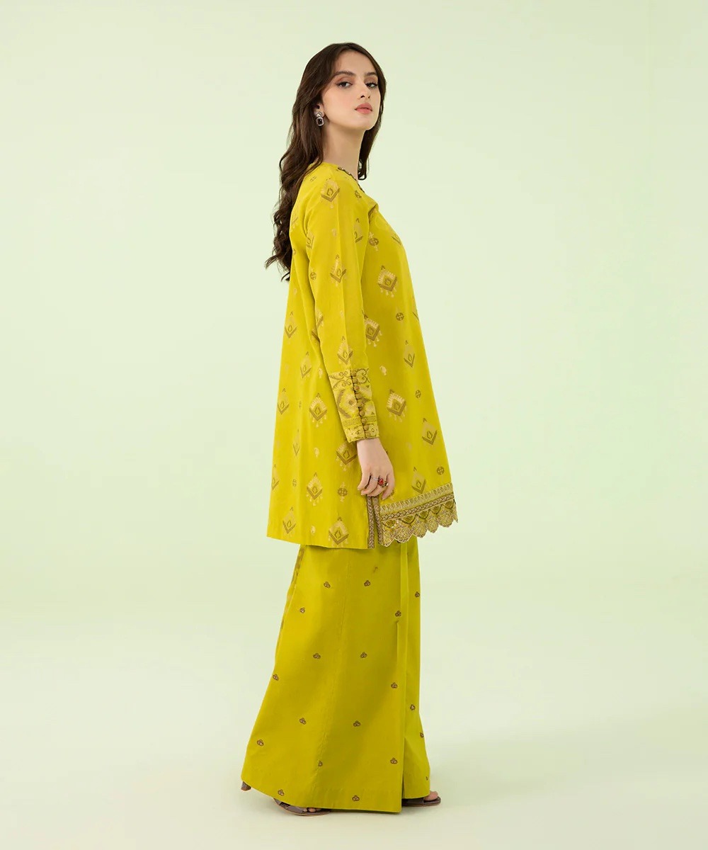 3 Piece - Embroidered Jacquard Suit