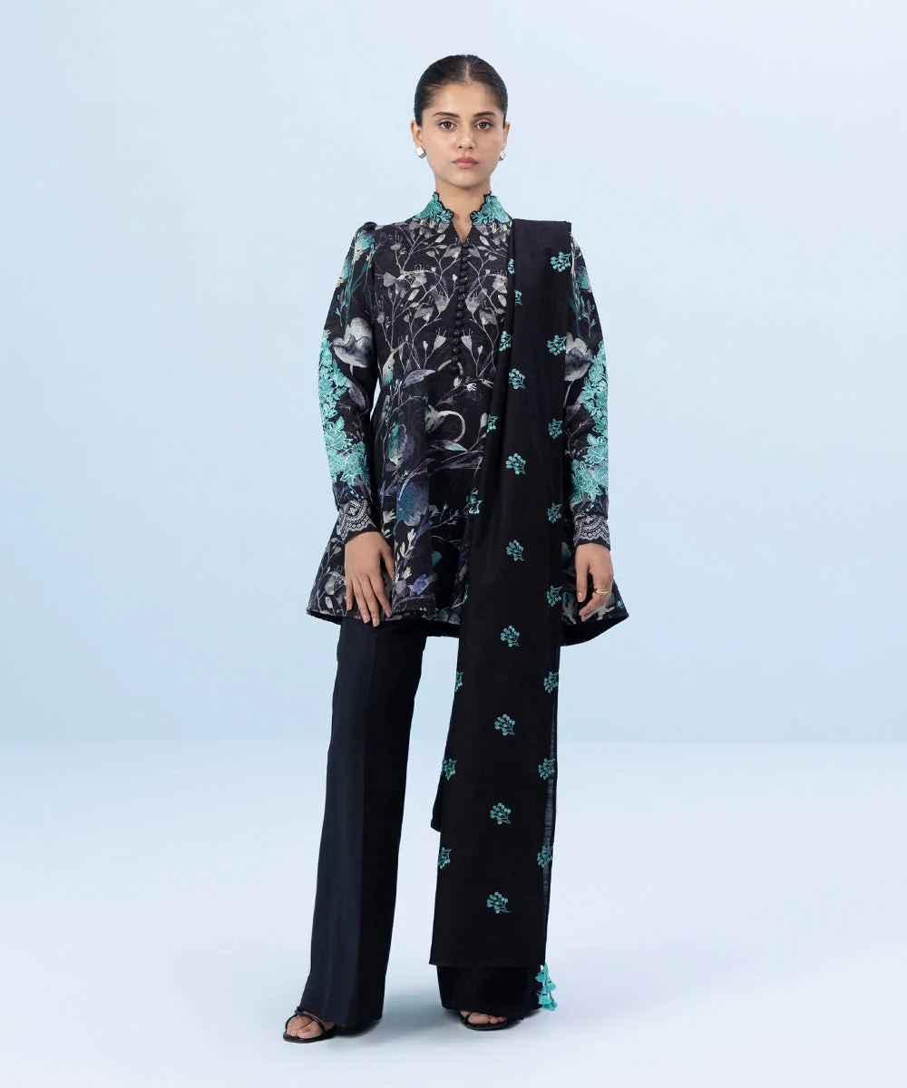 2 Piece Embroidered Khaddar Suit