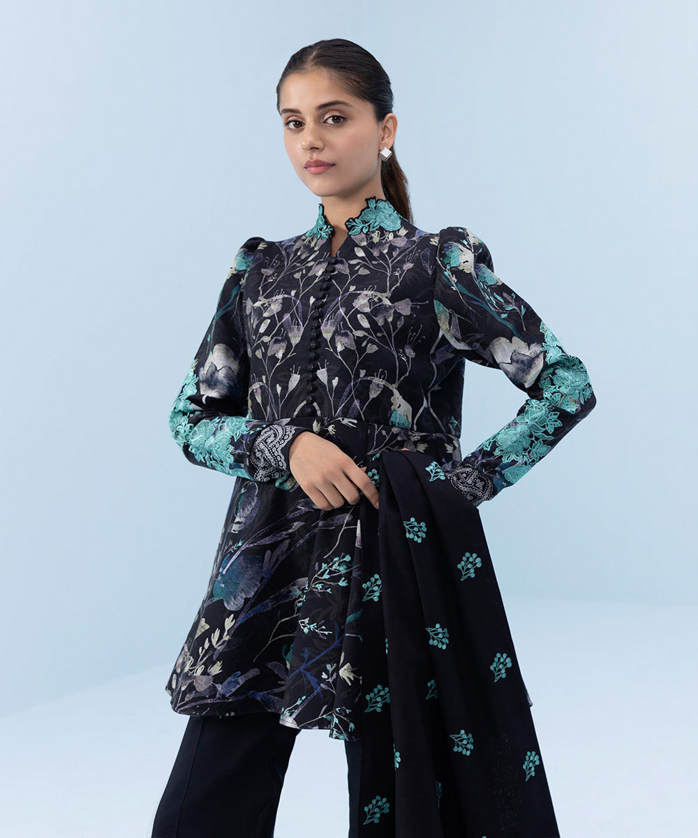 2 Piece Embroidered Khaddar Suit