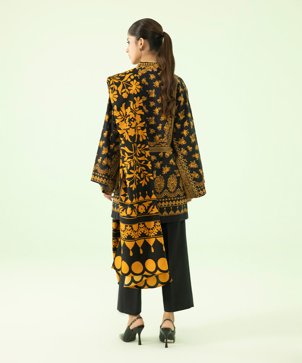 2 Piece - Embroidered Khaddar Suit