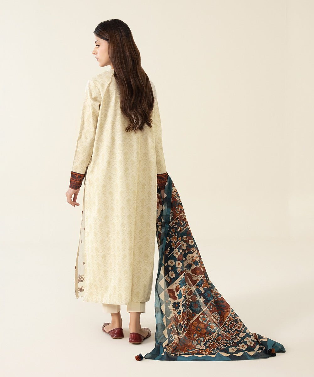 3 Piece - Embroidered Textured Lawn Suit