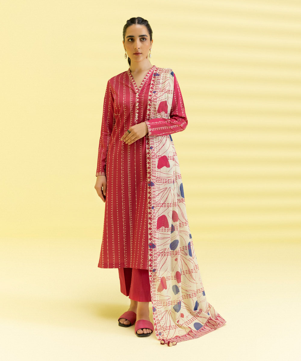 3 Piece - Printed Lawn Suit