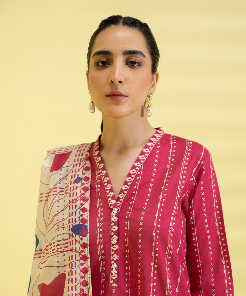 3 Piece - Printed Lawn Suit
