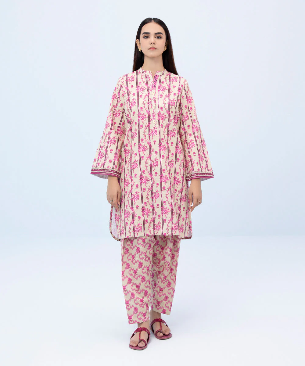 2 Piece - Printed Light Khaddar Suit