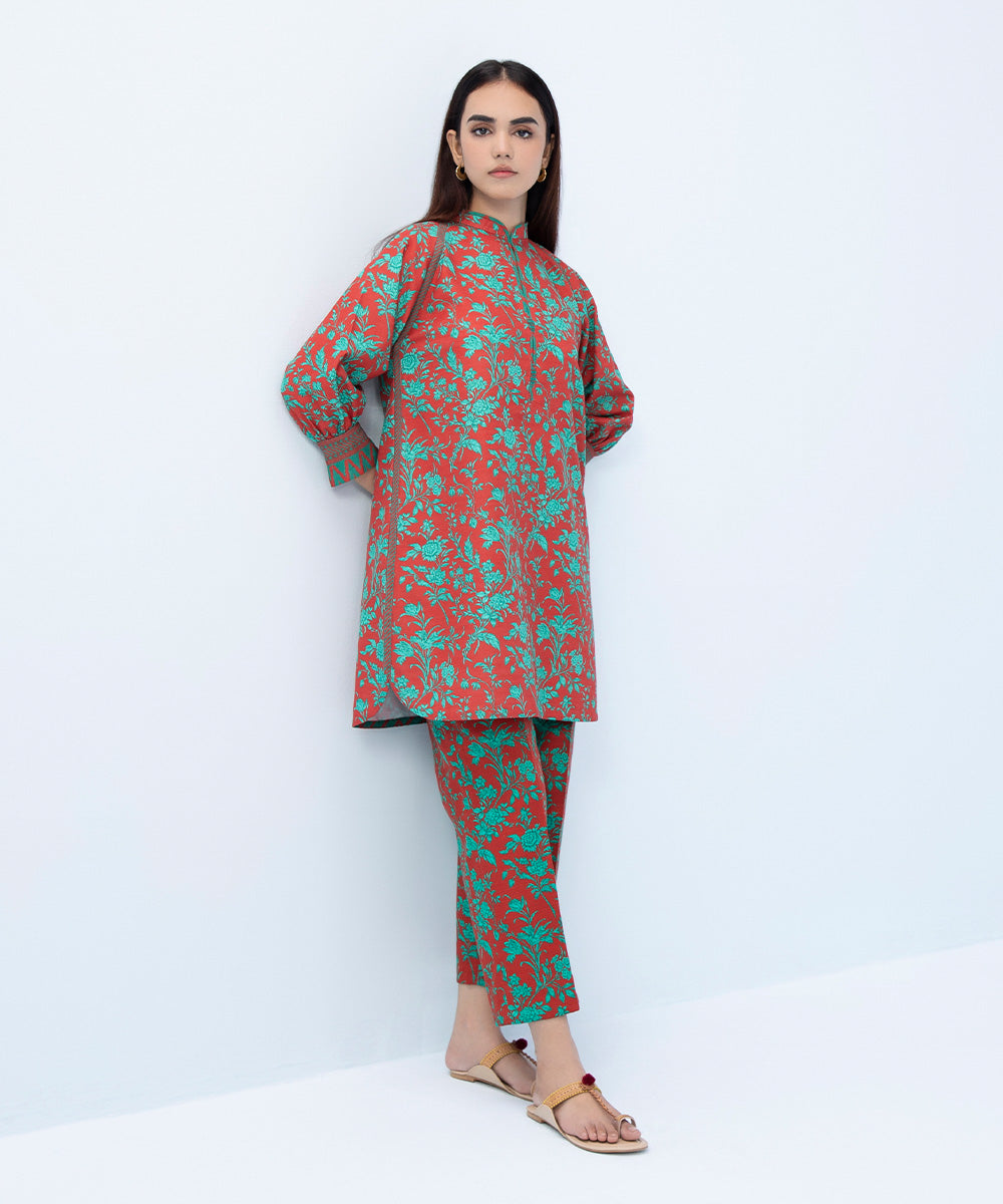 2 Piece – Printed Khaddar Suit