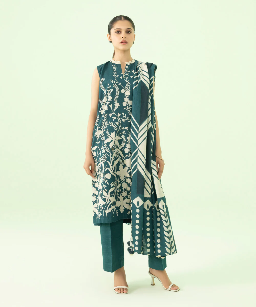 2 Piece - Printed Light Khaddar Suit
