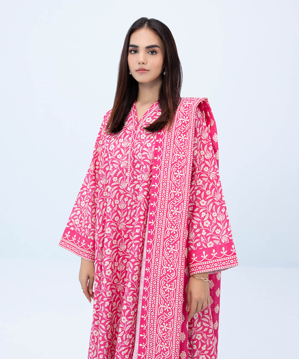 2 Piece – Printed Khaddar Suit