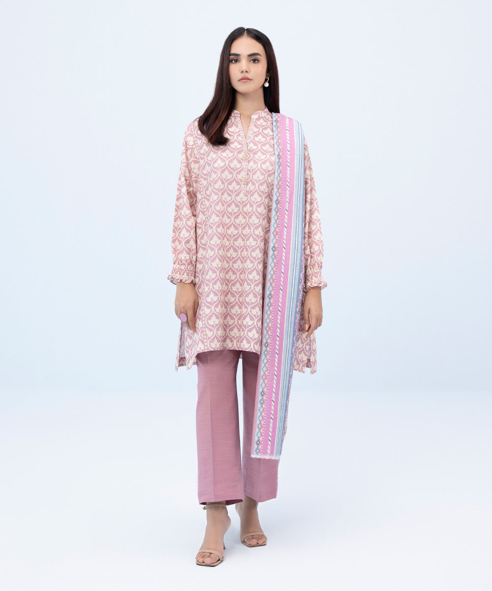 2 Piece - Printed Khaddar Suit