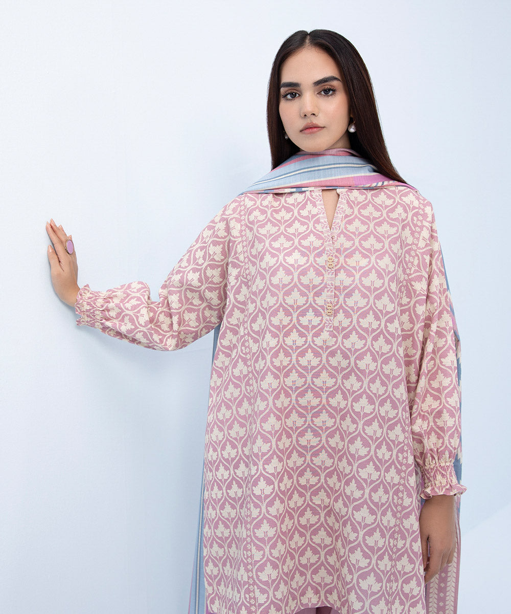 2 Piece - Printed Khaddar Suit