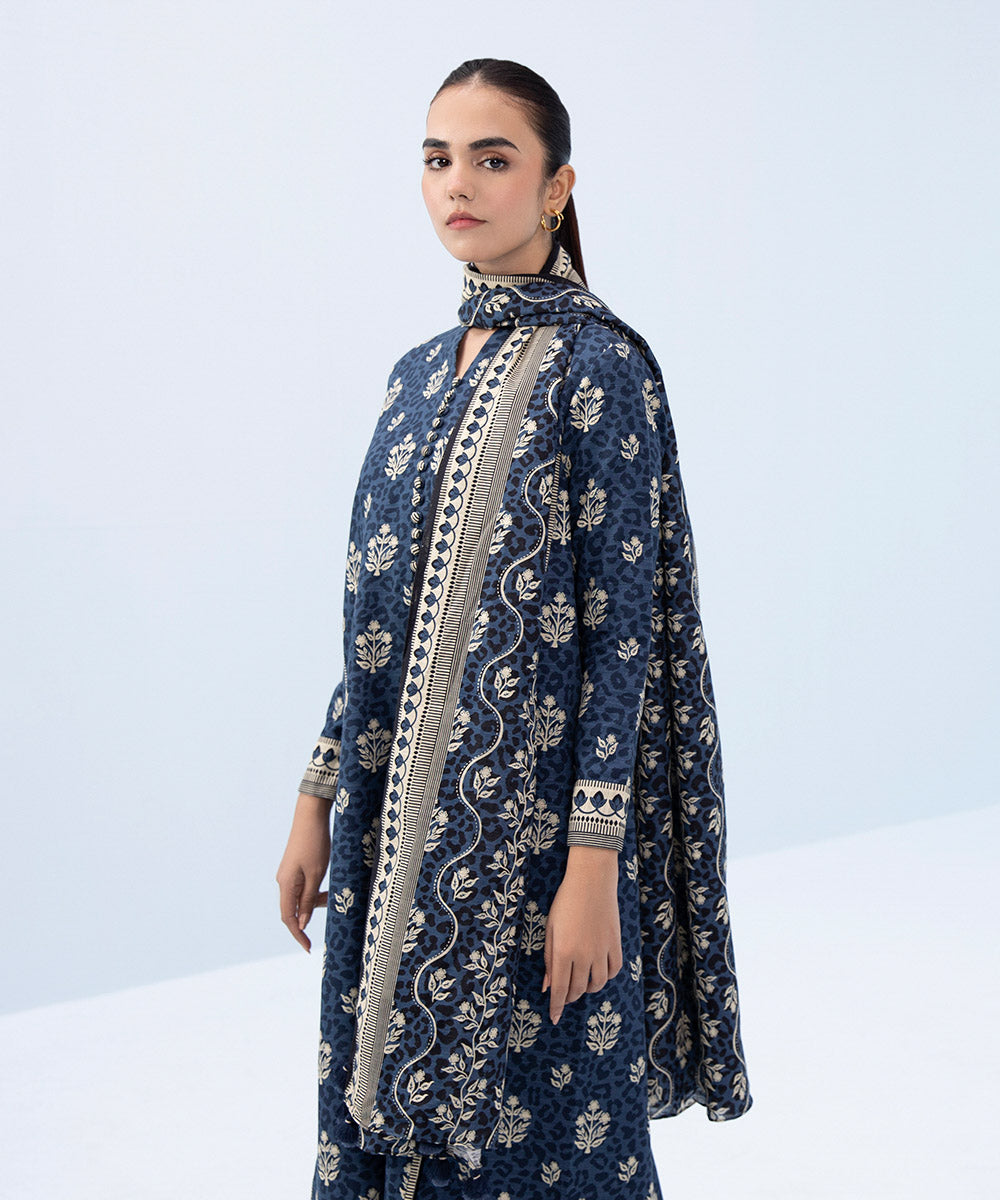 2 Piece - Printed Light Khaddar Suit