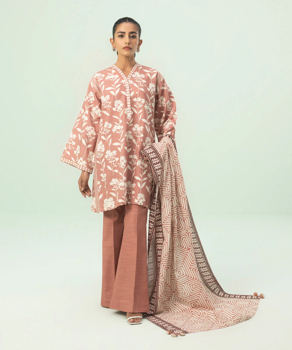 2 Piece - Printed Light Khaddar Suit