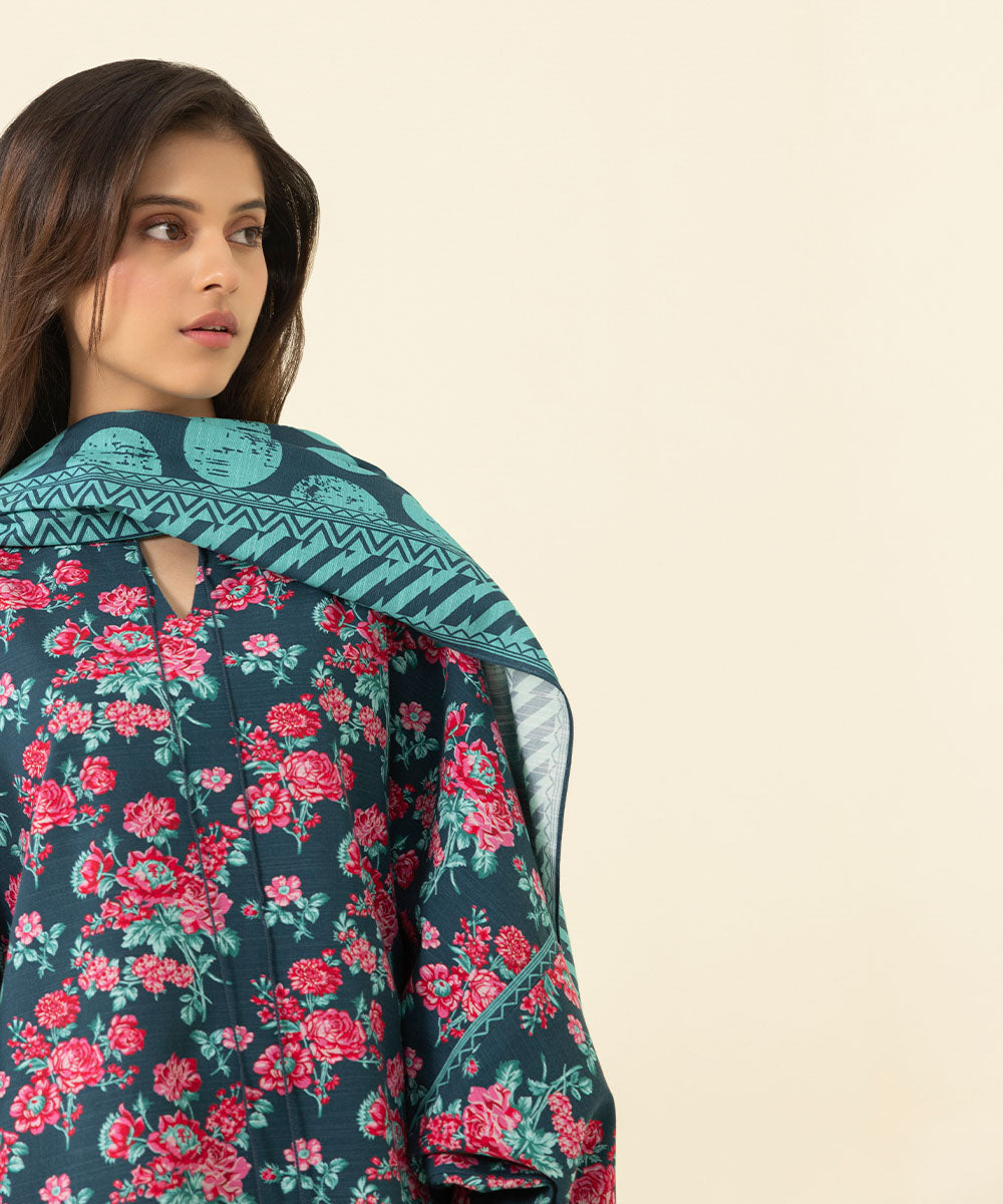 2 Piece - Printed Light Khaddar Suit