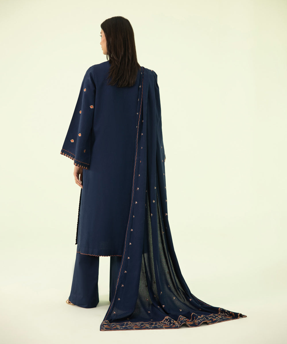 3 PIECE – EMBROIDERED COTTON KARANDI SUIT