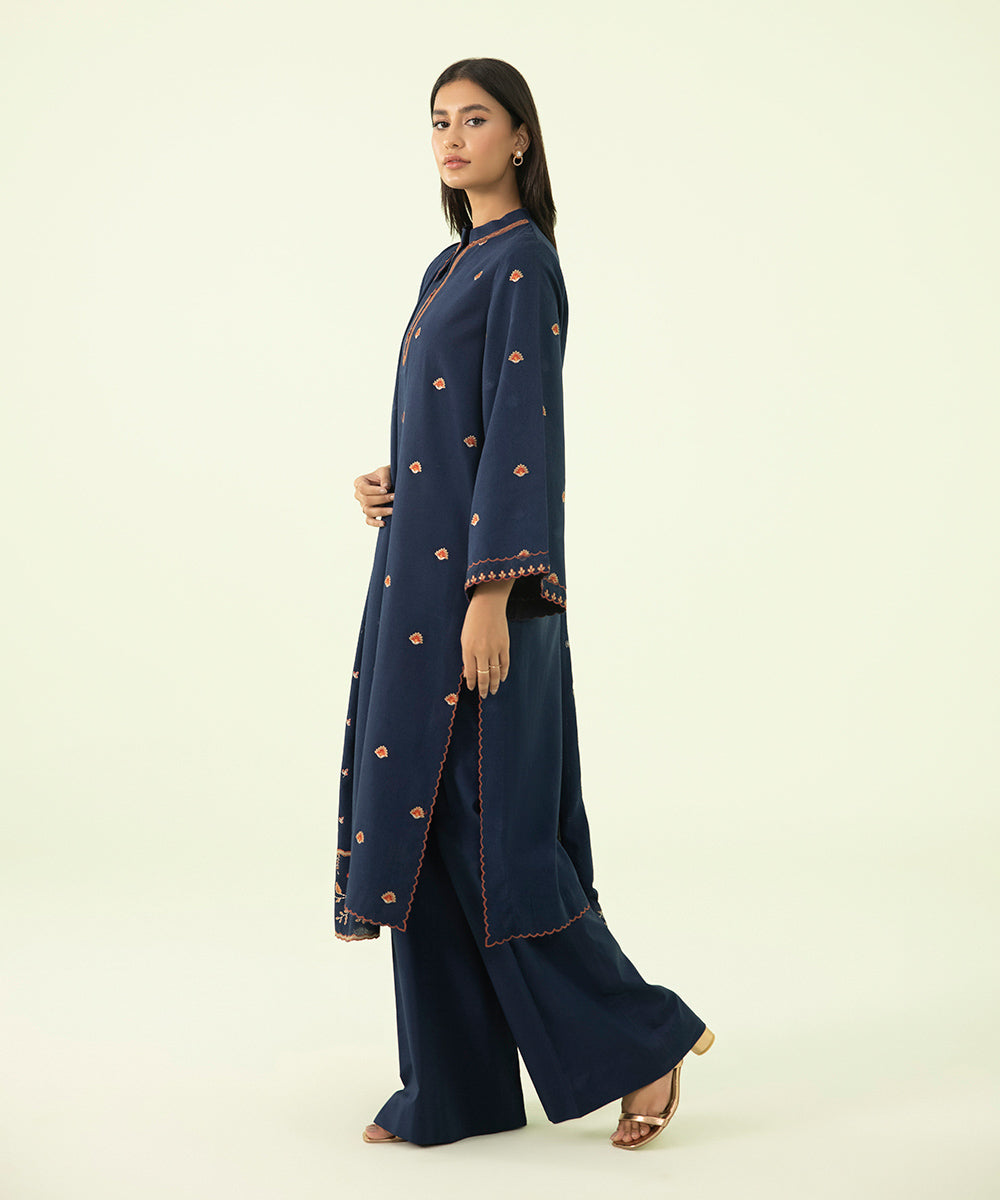 3 PIECE – EMBROIDERED COTTON KARANDI SUIT