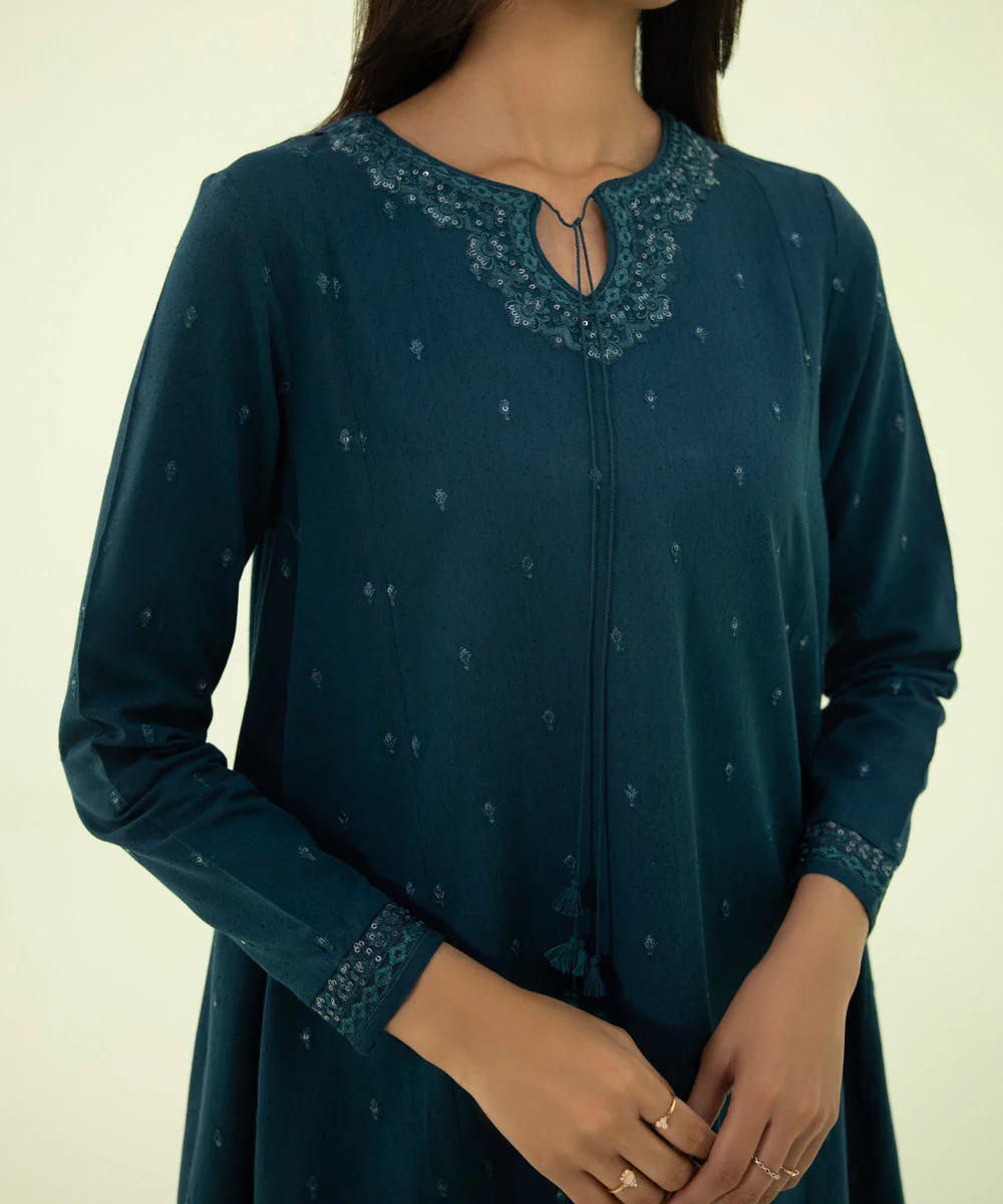 3 Piece - Embroidered Cotton Karandi Suit