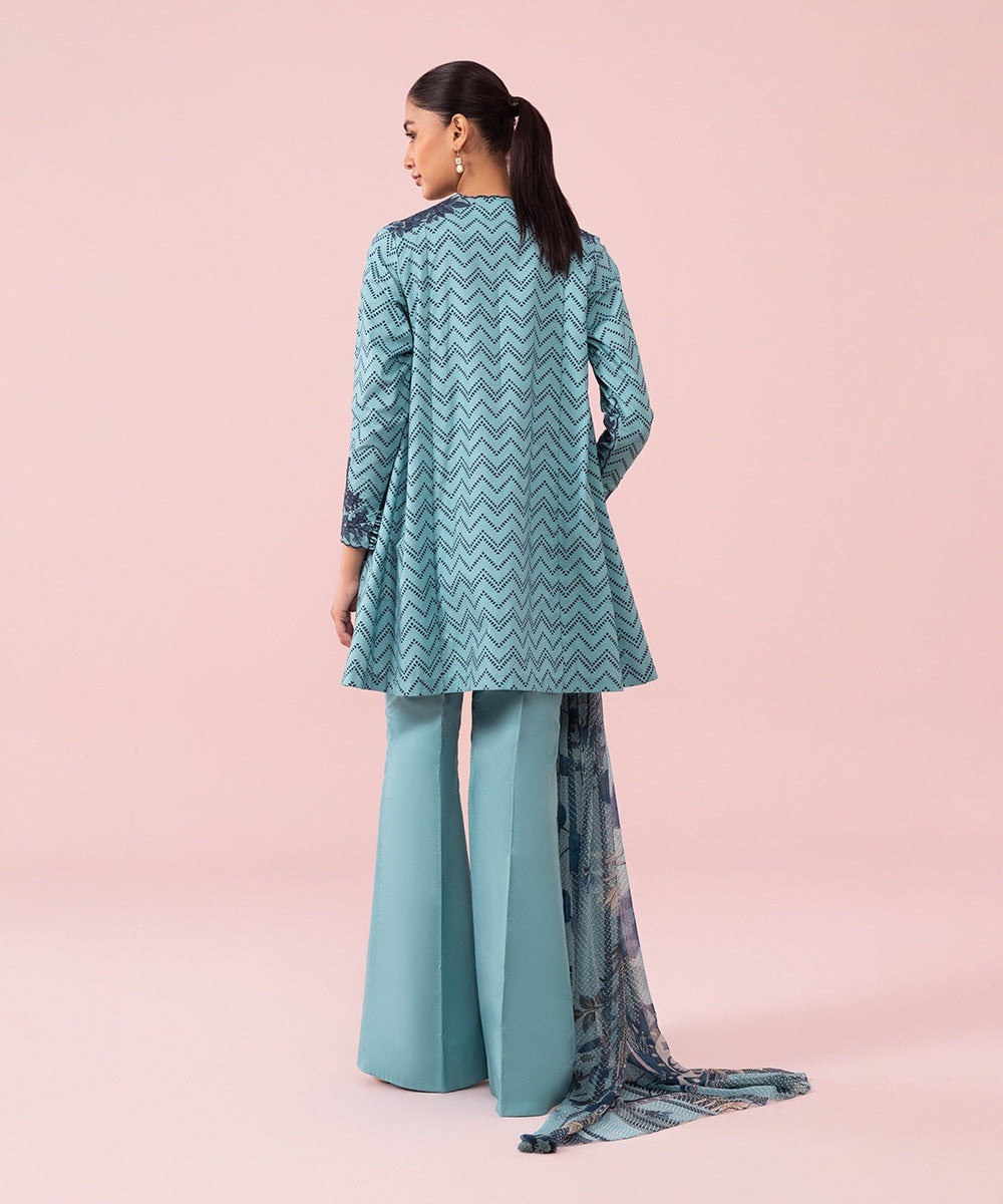 3 Piece - Embroidered Cambric Suit