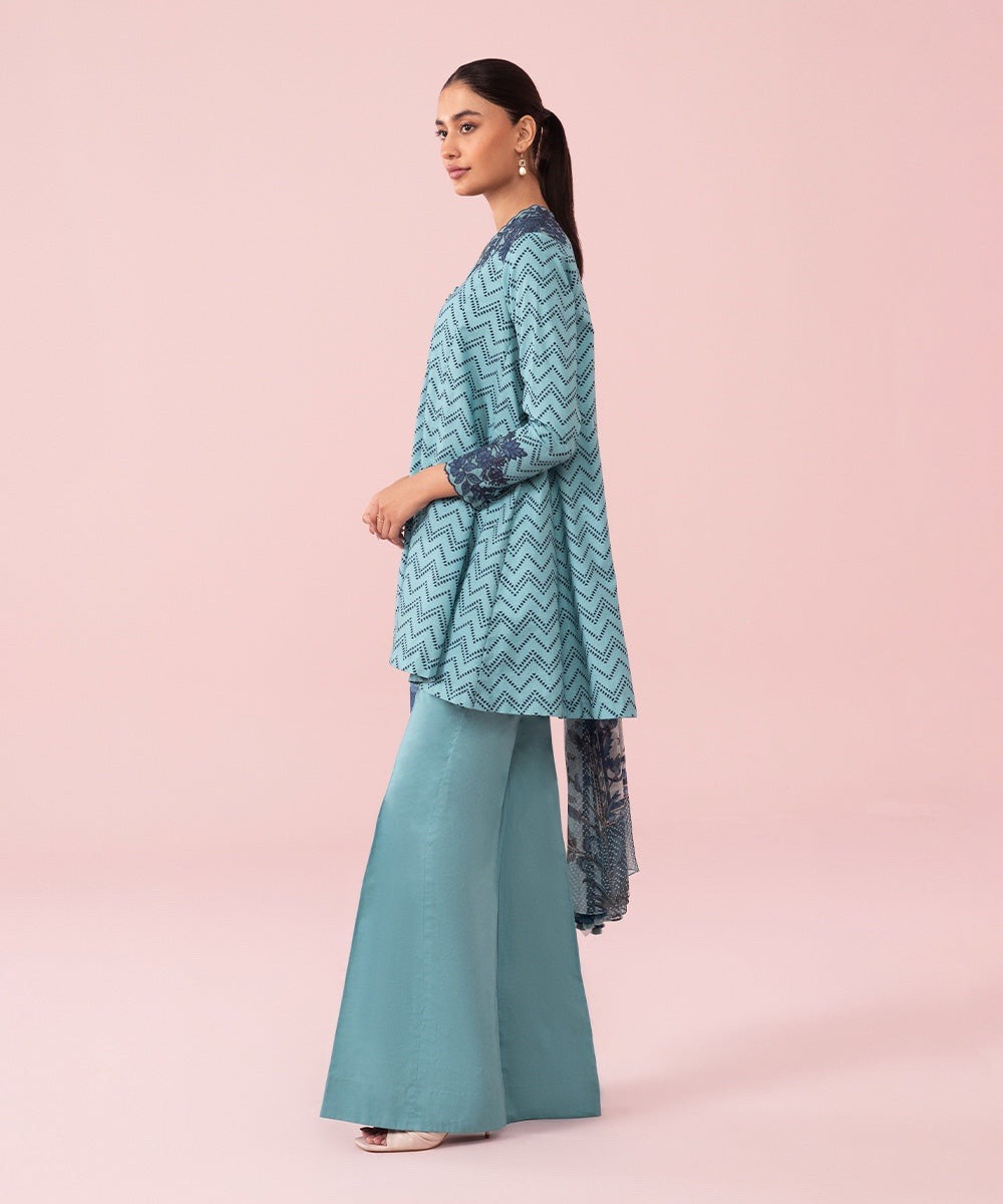 3 Piece - Embroidered Cambric Suit