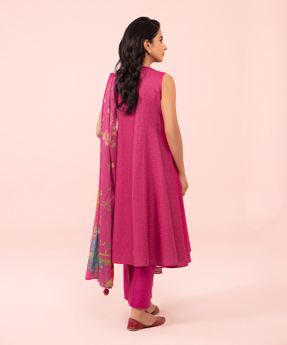 3 Piece - Embroidered Cambric Suit