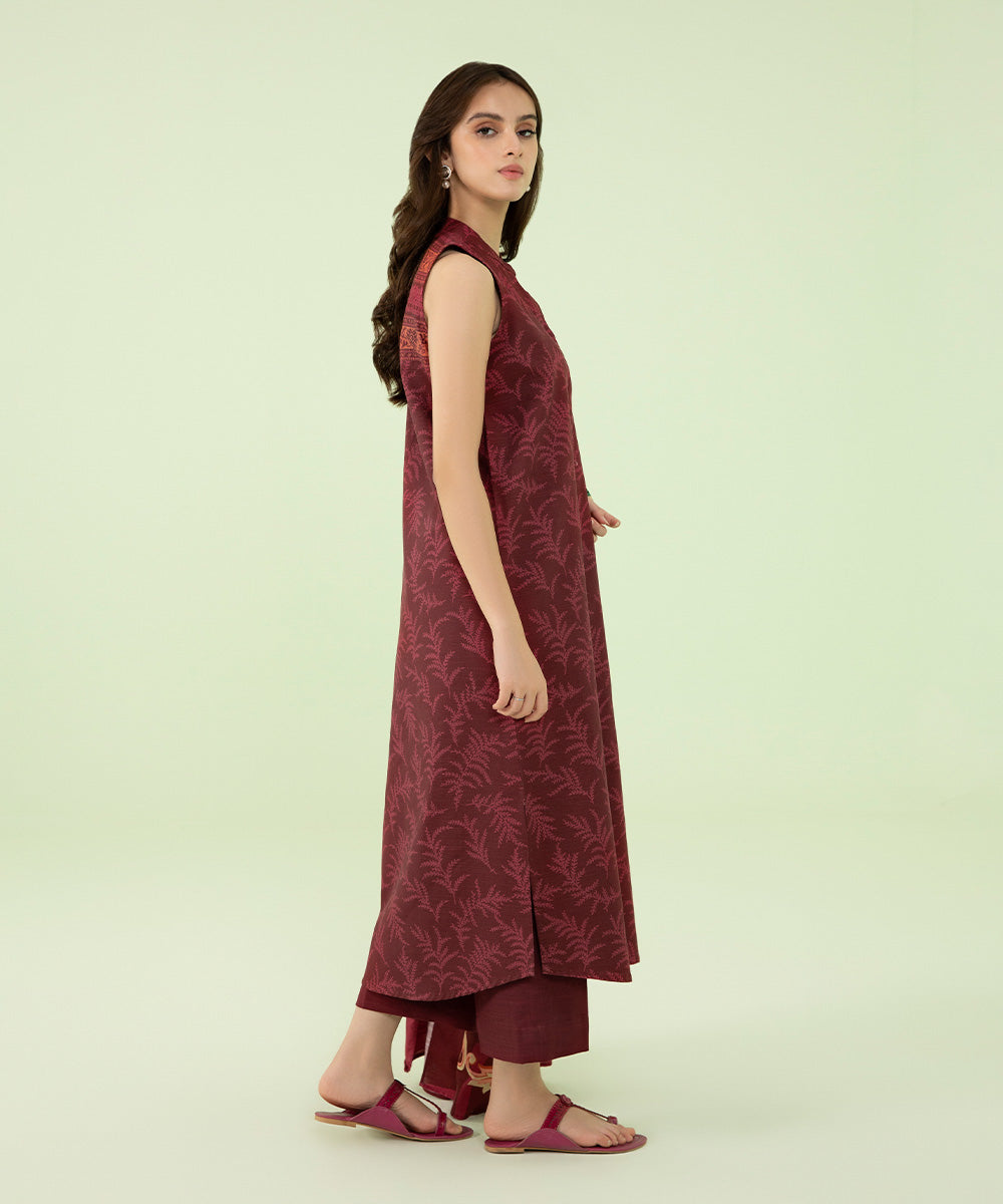3 Piece - Printed Khaddar Suit