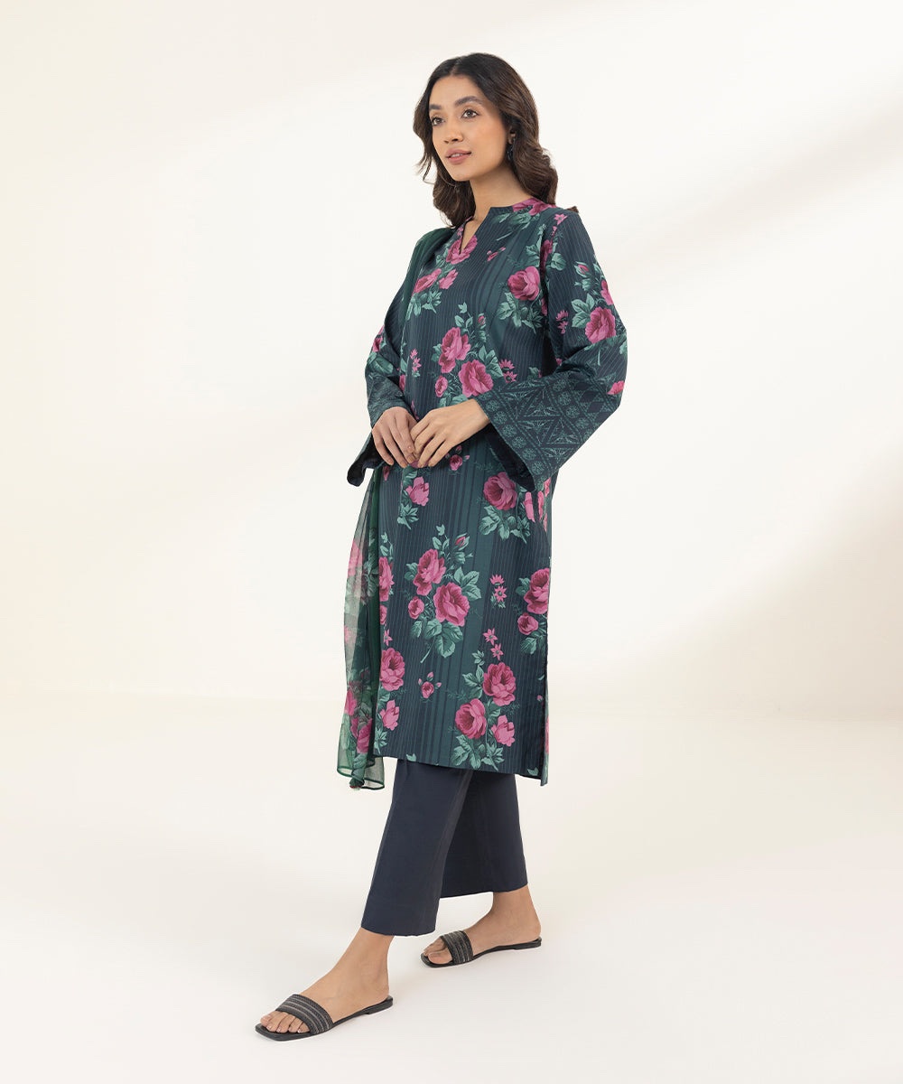 3 Piece - Printed Lawn Suit