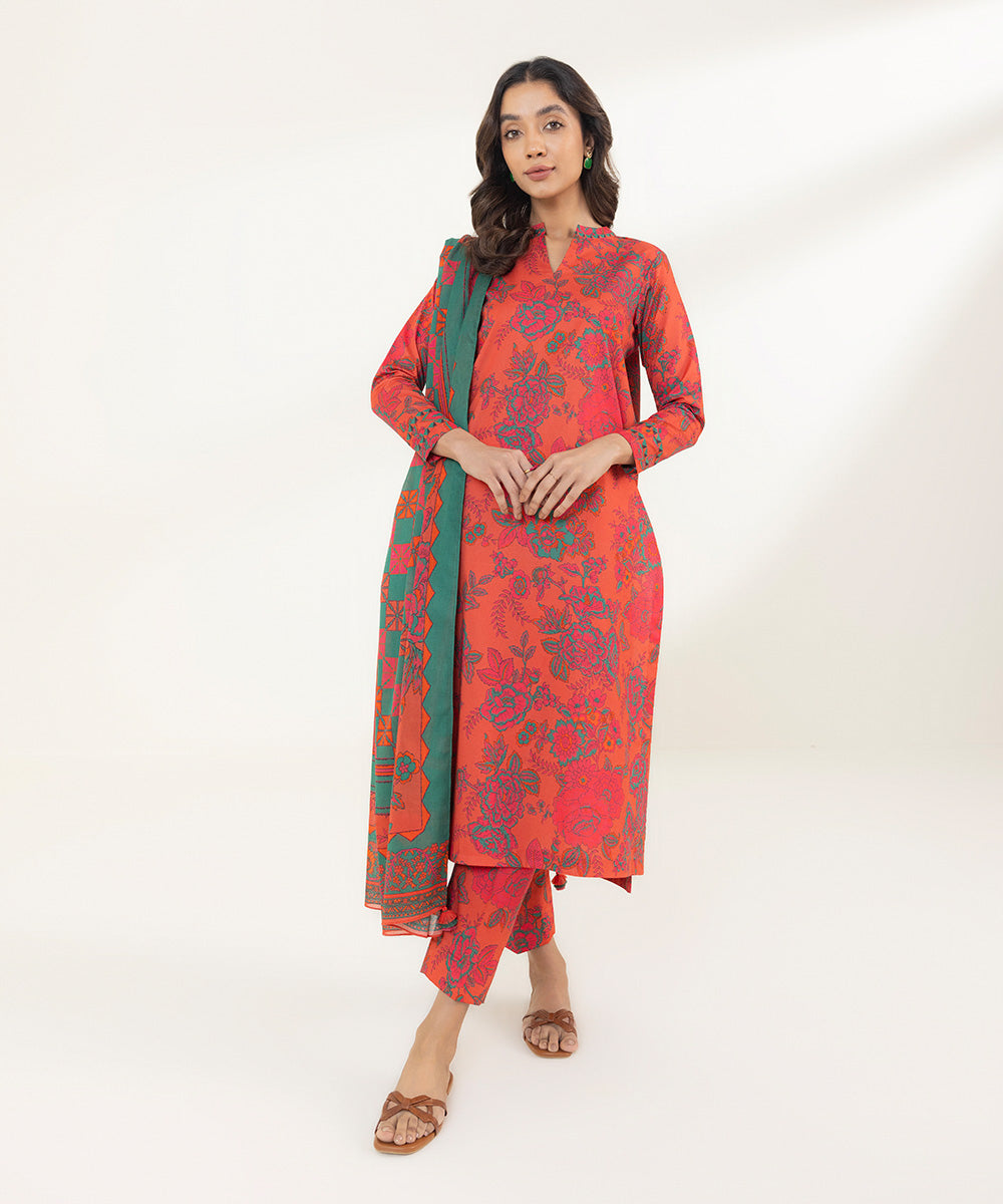3 Piece - Printed Lawn Suit