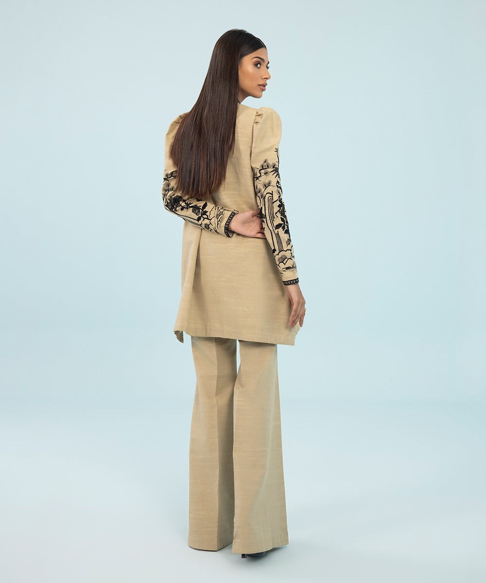 2 Piece - Embroidered Khaddar Suit