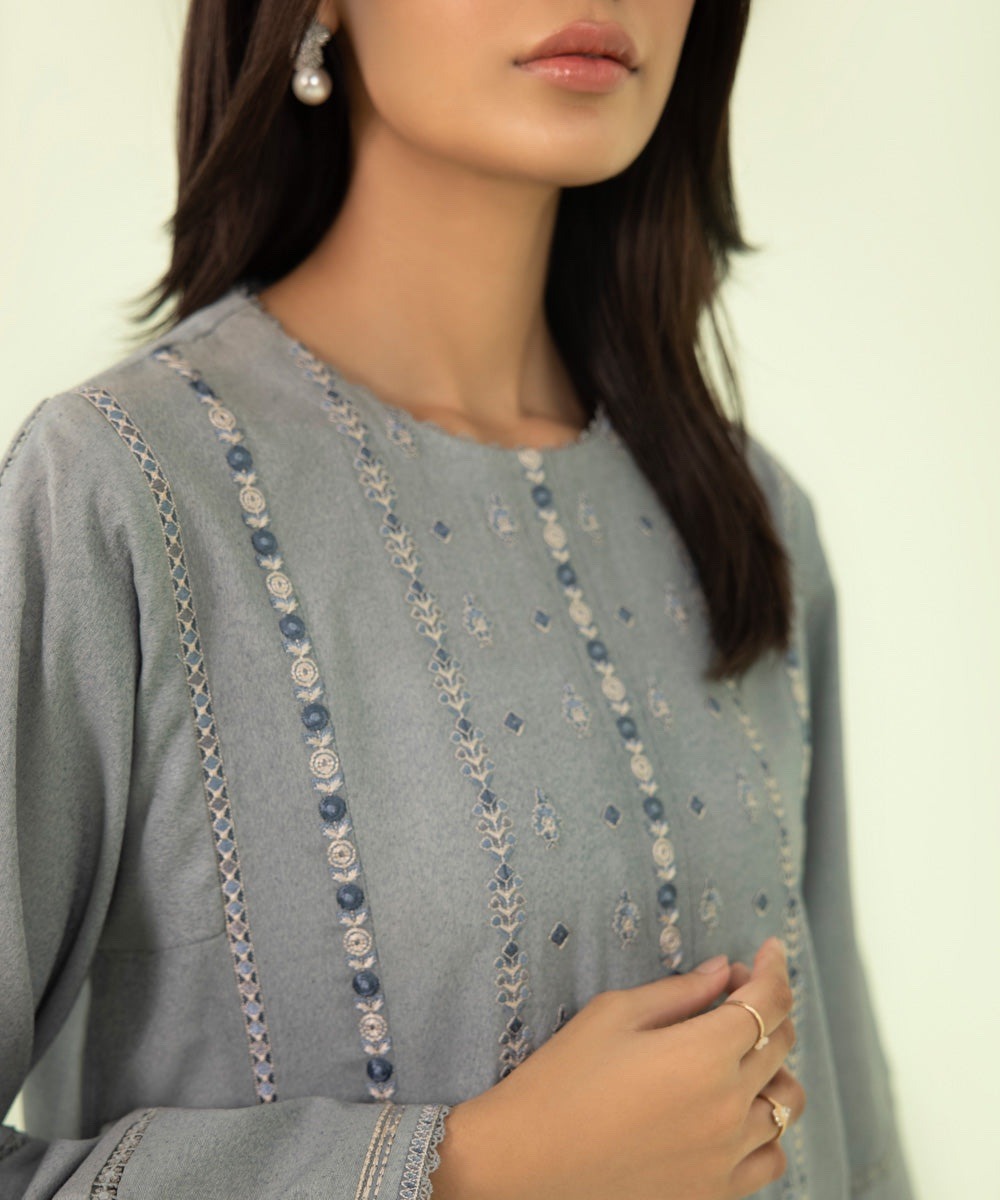 2 Piece - Embroidered Karandi Suit