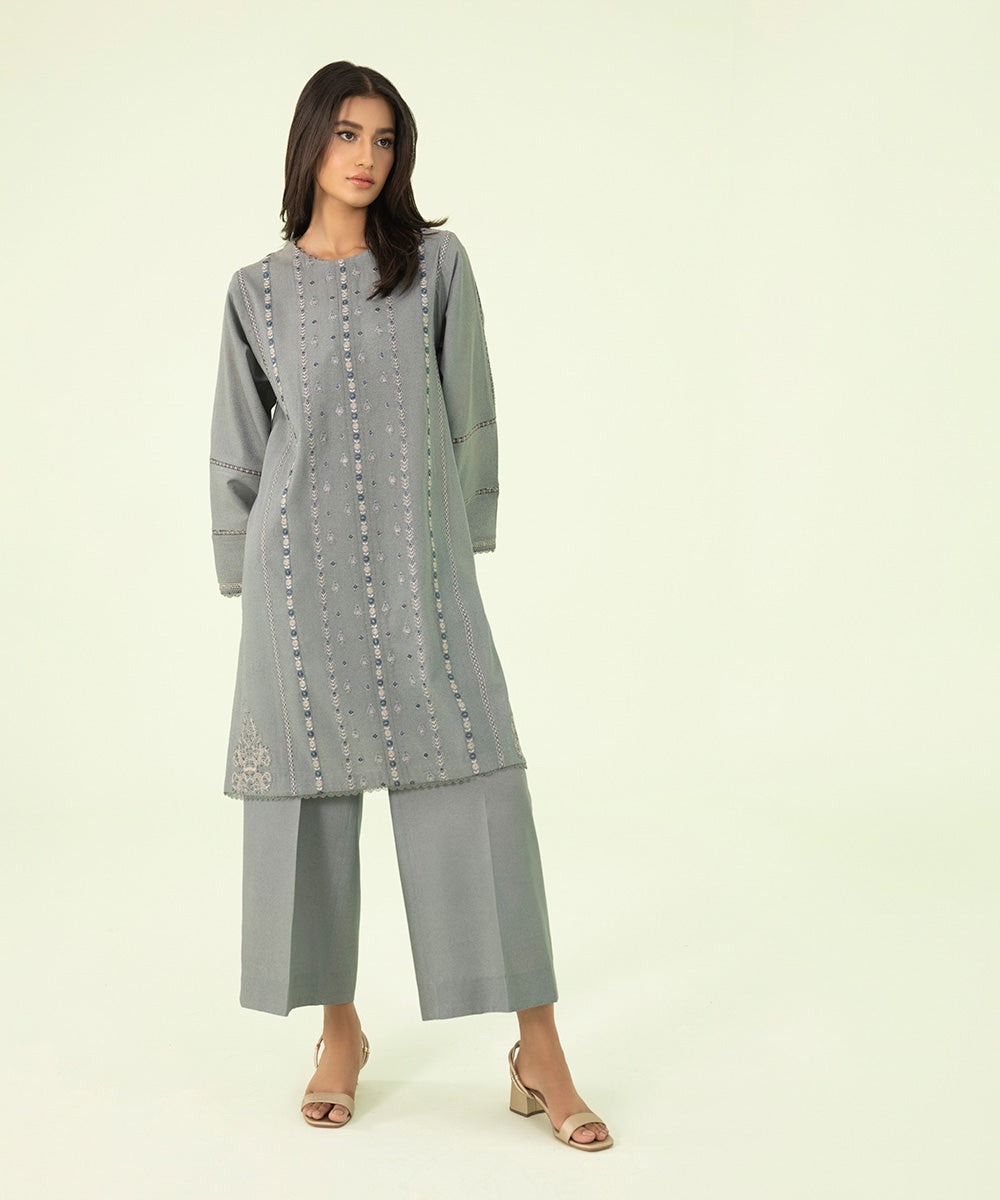 2 Piece - Embroidered Karandi Suit