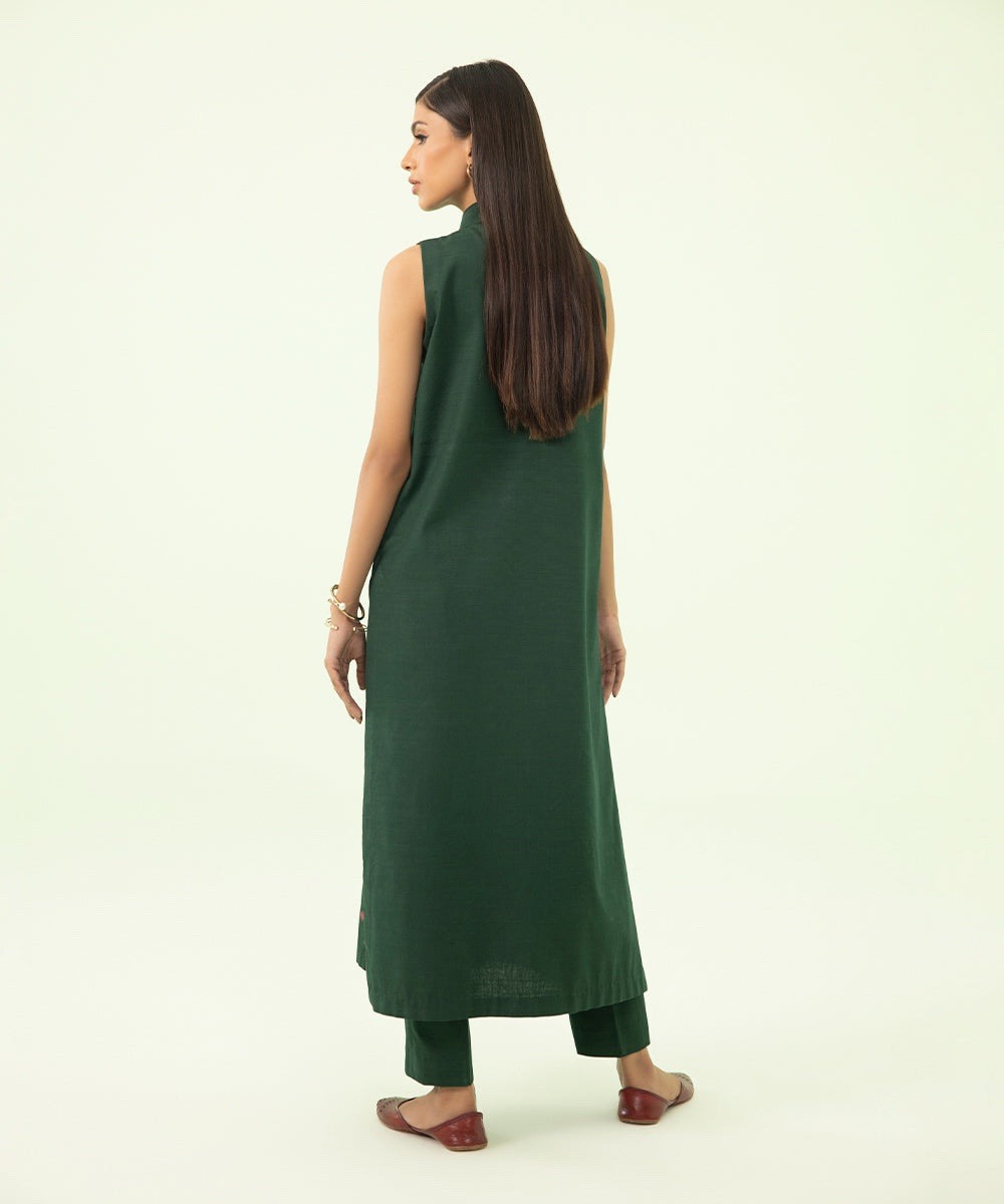 2 Piece - Embroidered Light Khaddar Suit