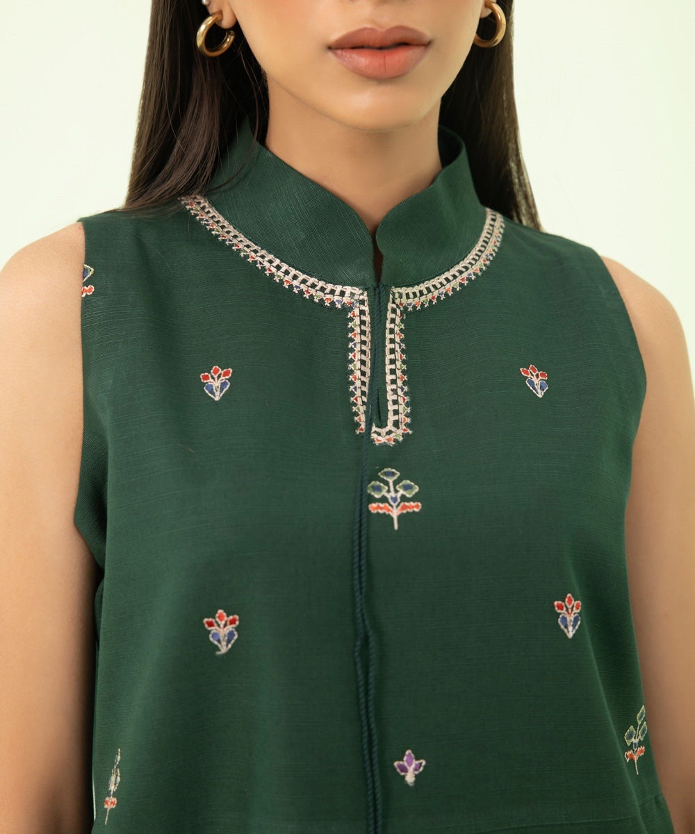2 Piece - Embroidered Light Khaddar Suit