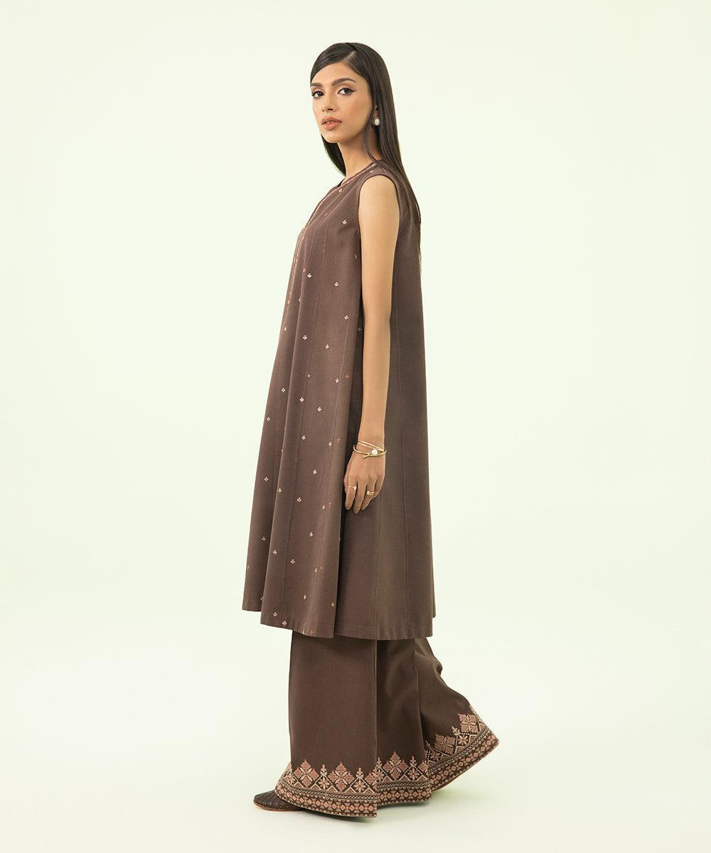 2-Piece - Embroidered Cotton Karandi Suit